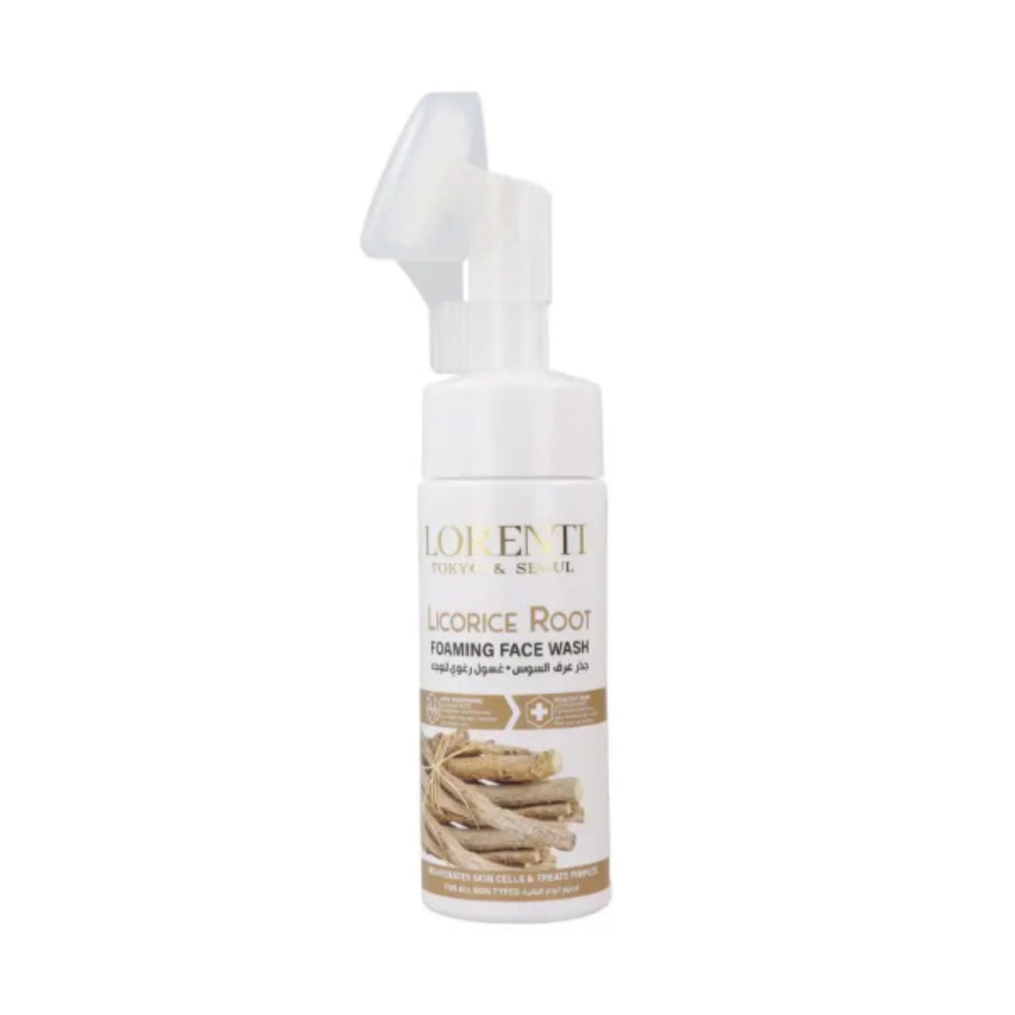 L'Oreal Paris Licorice Root Foaming Face Wash bottle on a white background