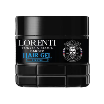 Lorenti Barber Hair Gel jar on a white background