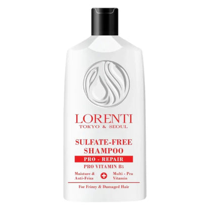Lorenti sulfate-free shampoo bottle on a white background