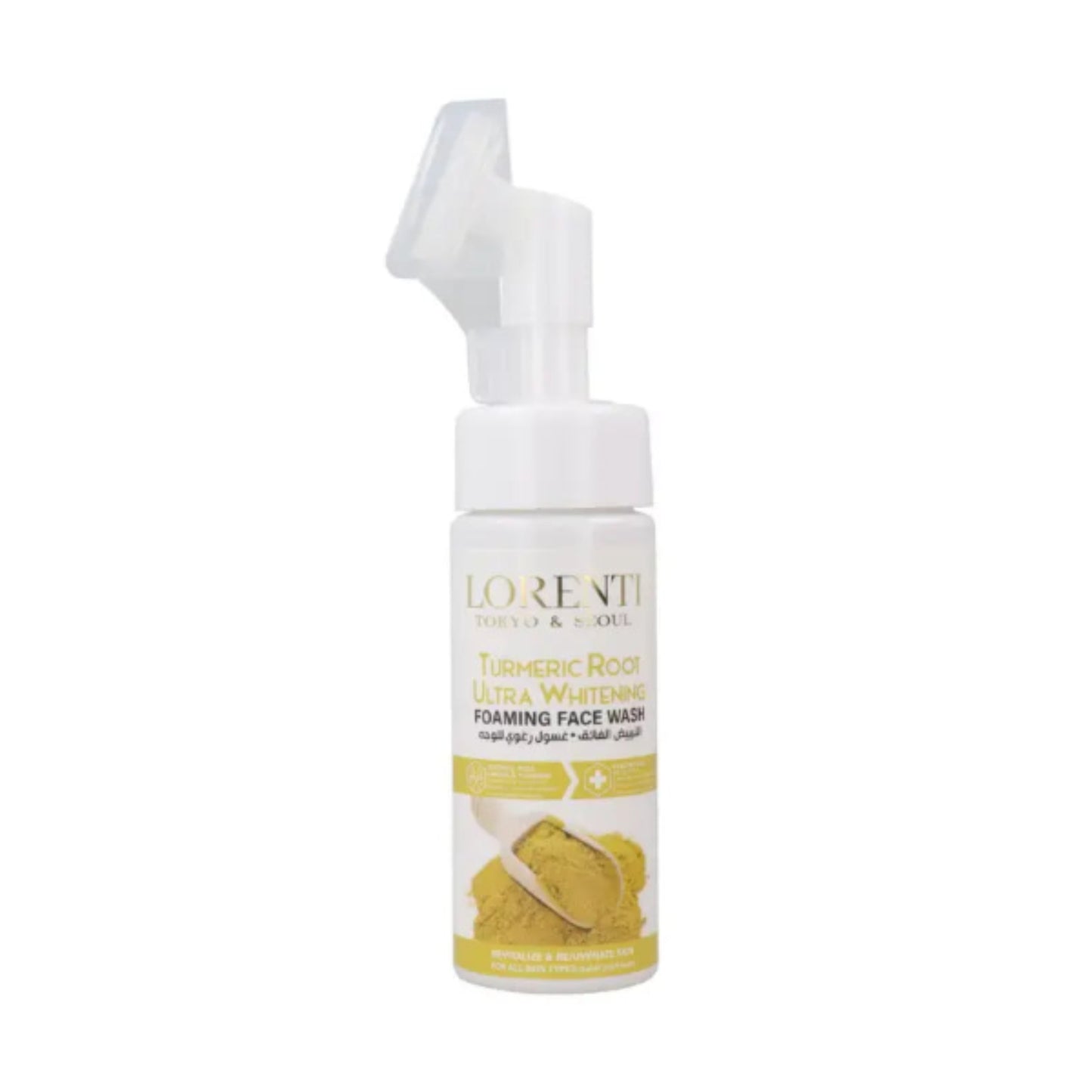 L'Oreall Turmeric Root Foaming Face Wash bottle on a white background