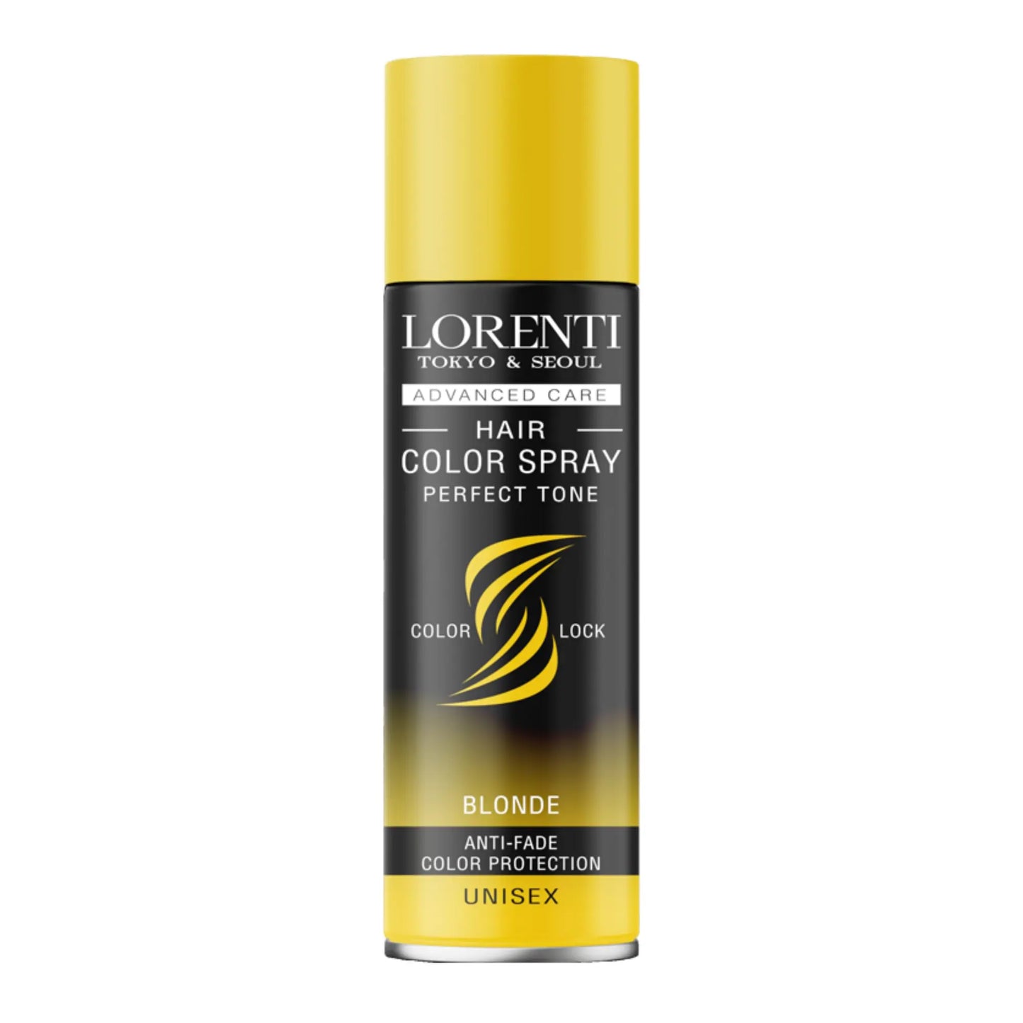 Lorenti hair color spray can on a white background